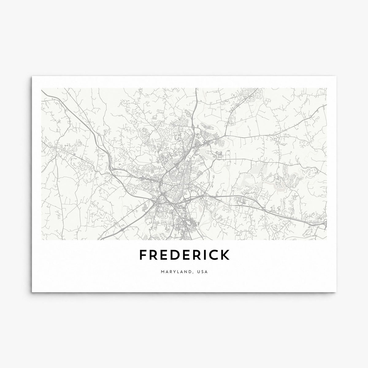 Frederick Map Poster, print only (unframed)