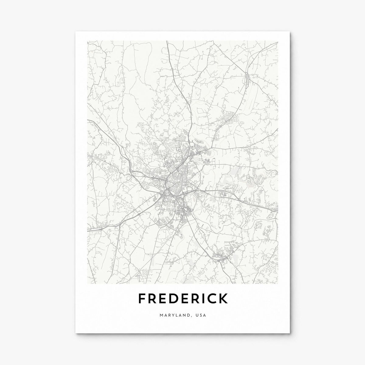 Frederick Map Poster, print only (unframed)