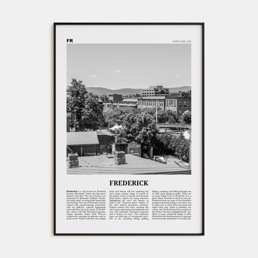 Frederick Poster None / 8x12 in Nbourhood Travel B&W Poster