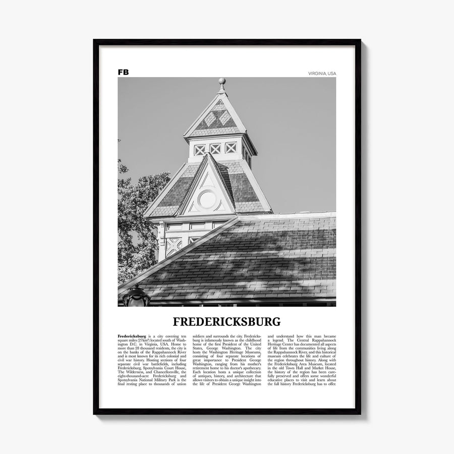 Fredericksburg, Virginia Newspaper Poster, framed poster mockup