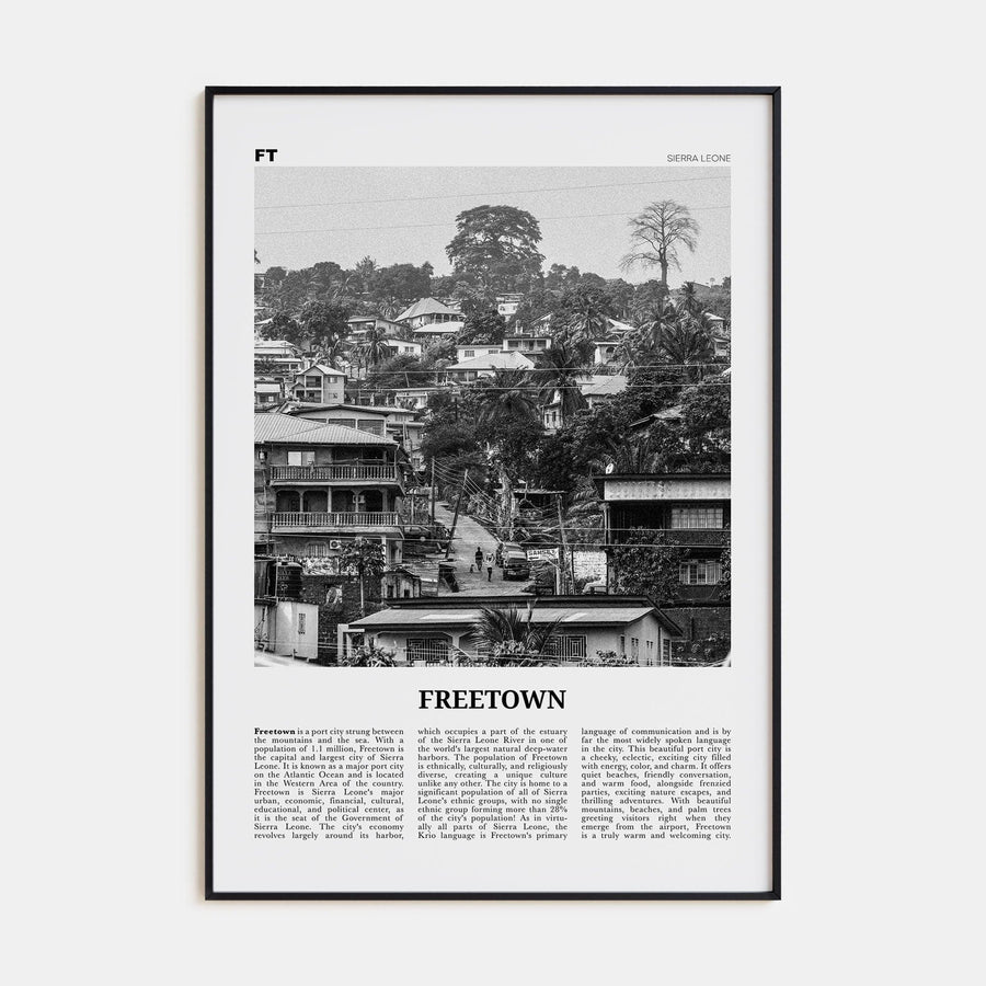 Freetown Poster None / 8x12 in Nbourhood Travel B&W Poster