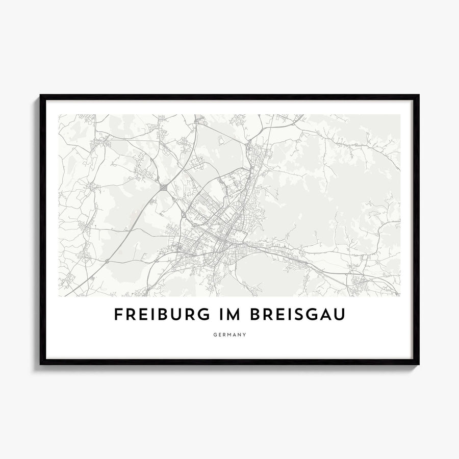 Freiburg im Breisgau Map Poster, framed poster mockup