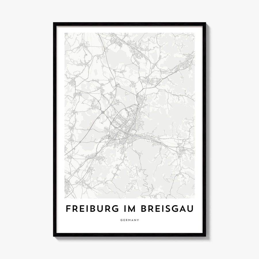 Freiburg im Breisgau Map Poster, framed poster mockup