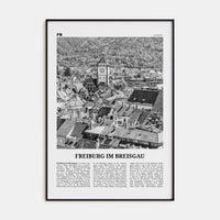 Freiburg im Breisgau Poster None / 8x12 in Nbourhood Travel B&W Poster