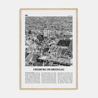 Freiburg im Breisgau Poster Natural Wood / 8x12 in Nbourhood Travel B&W Poster