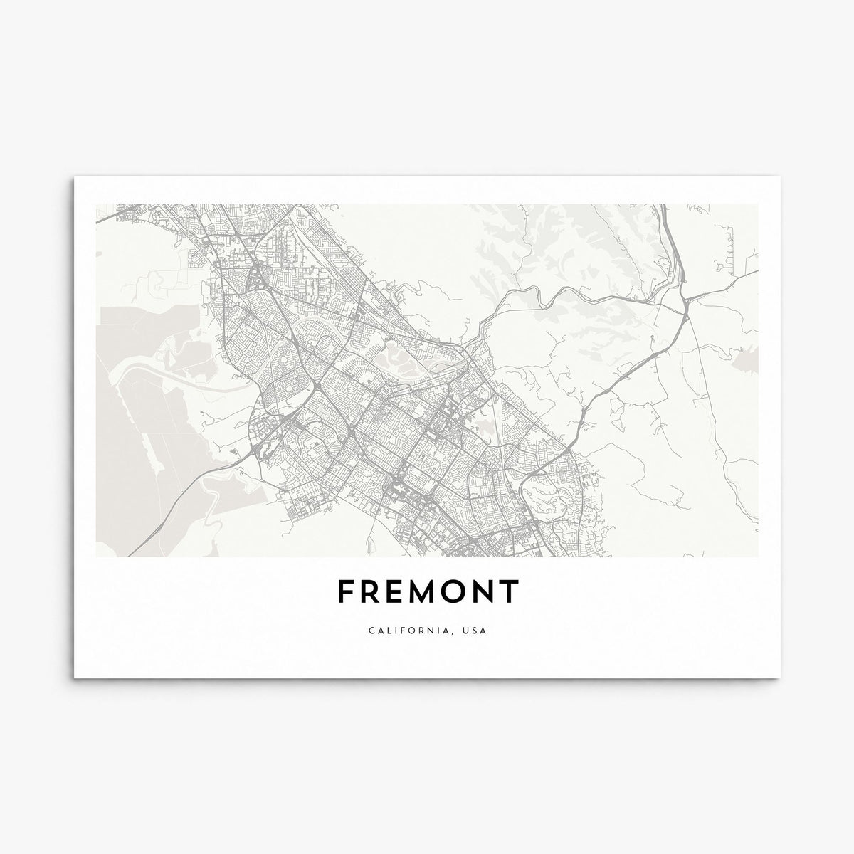Fremont Map Poster, print only (unframed)