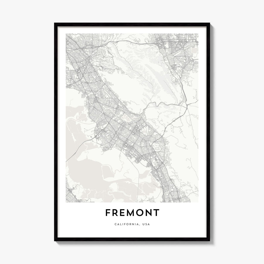 Fremont Map Poster, framed poster mockup