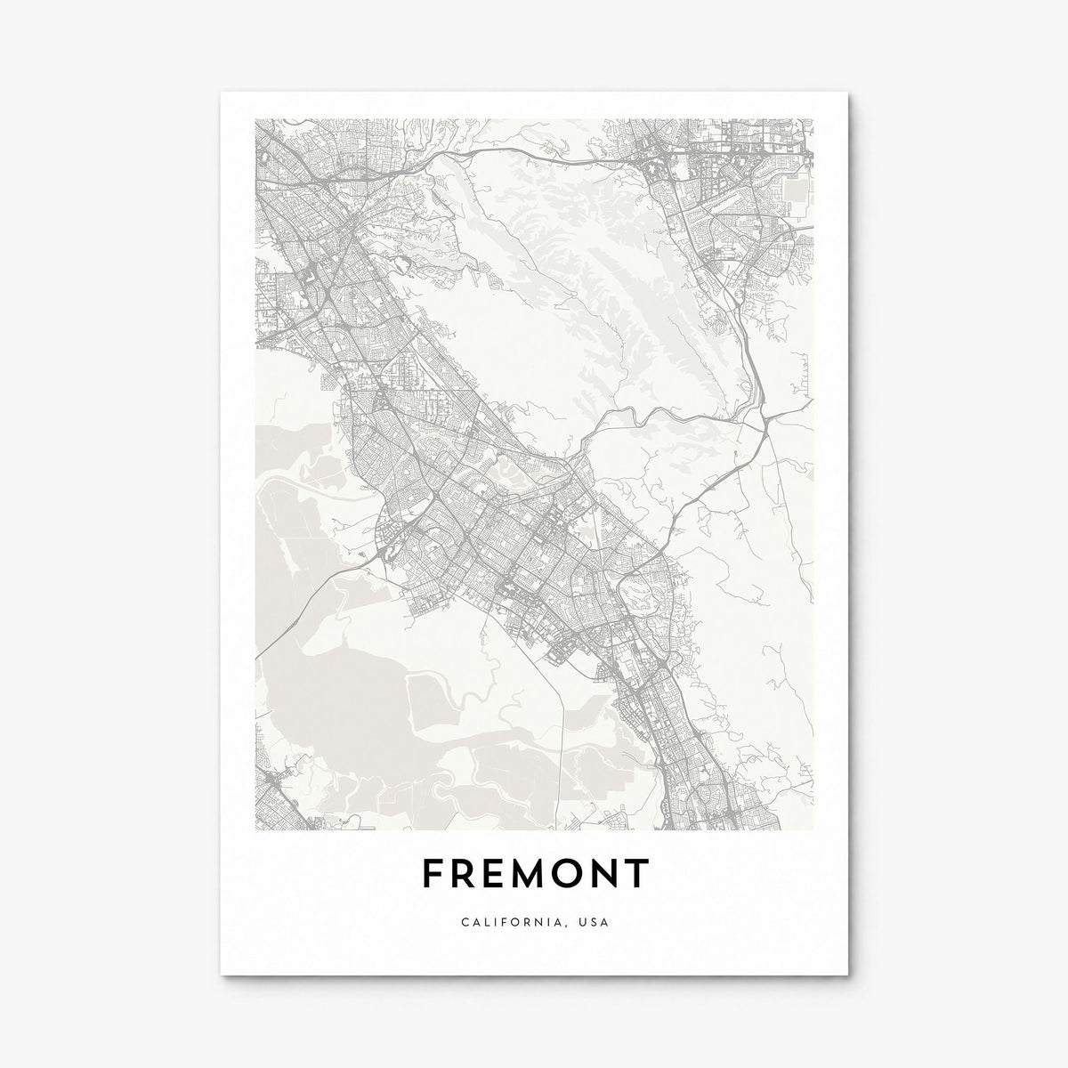 Fremont Map Poster, print only (unframed)