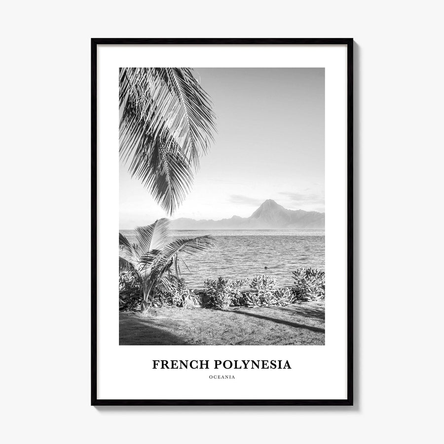 French Polynesia Classic Poster, framed poster mockup