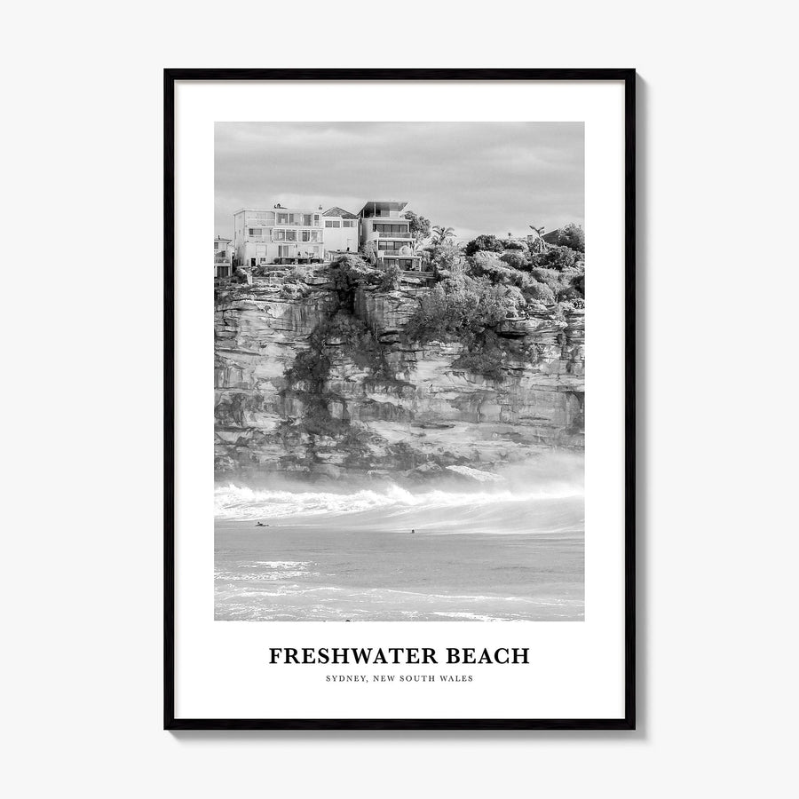 Freshwater Beach Classic Poster, framed poster mockup