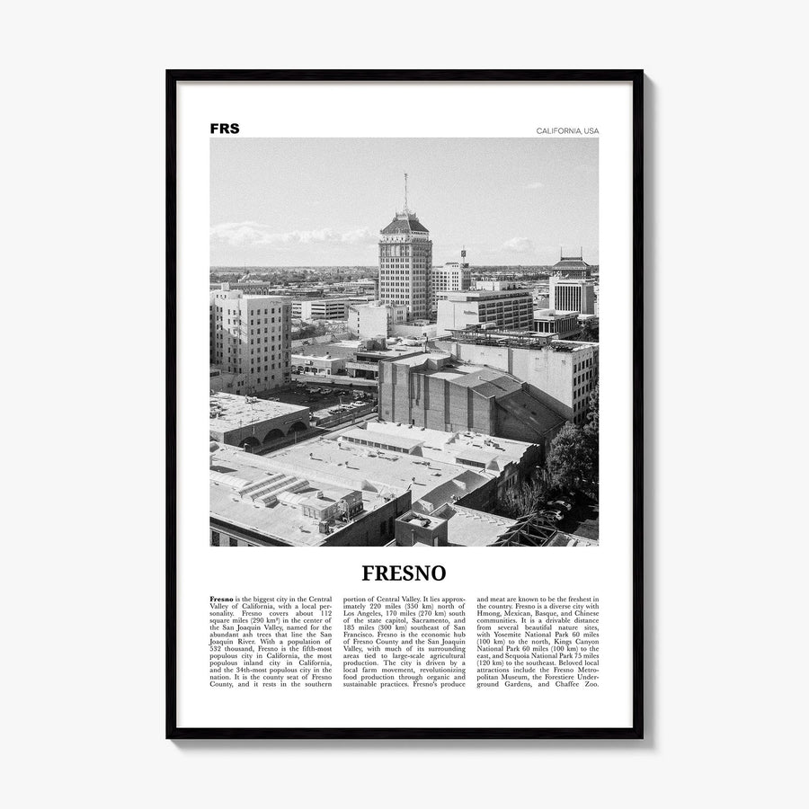 Fresno Newspaper Poster, framed poster mockup