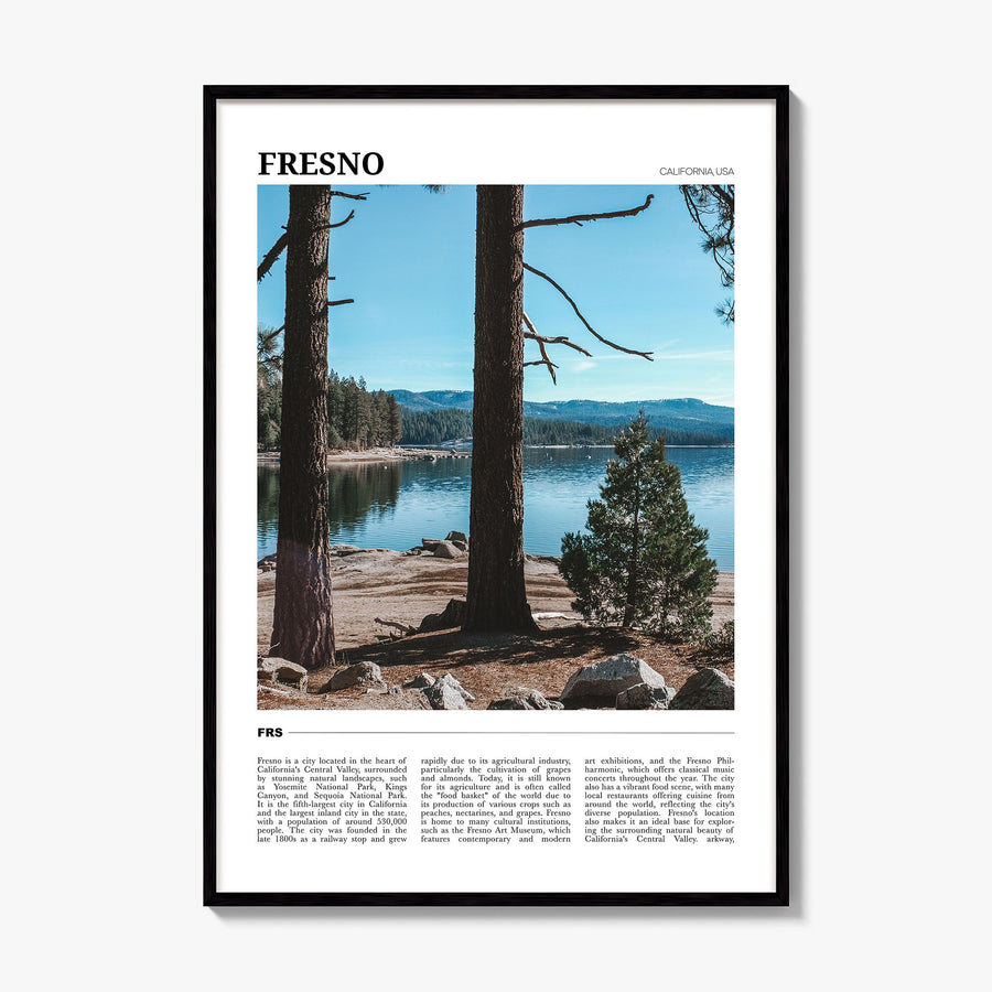 Fresno Travel Poster, framed poster mockup