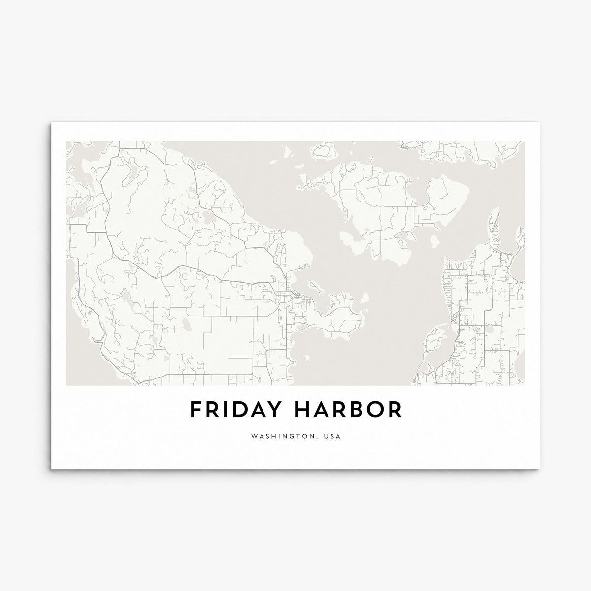 Friday Harbor Map Poster, print only (unframed)