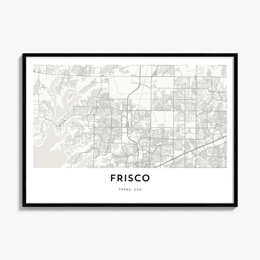 Frisco Map Poster, framed poster mockup