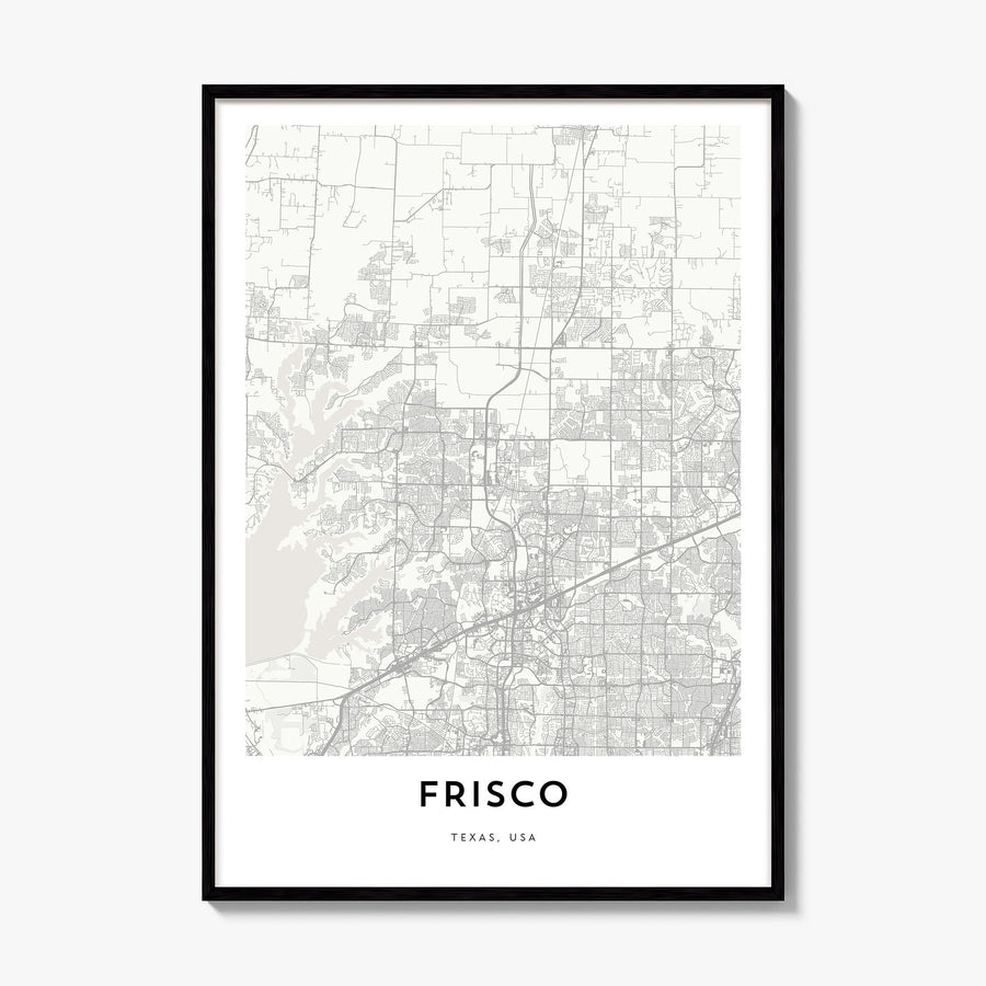 Frisco Map Poster, framed poster mockup