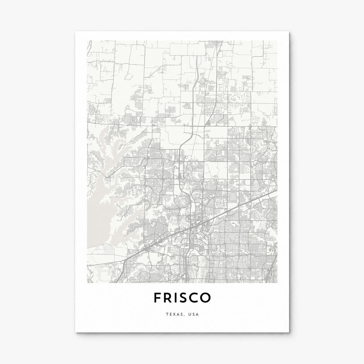 Frisco Map Poster, print only (unframed)