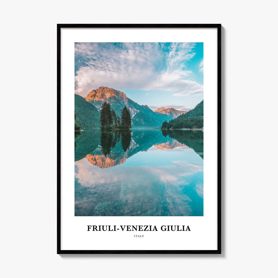Friuli-Venezia Giulia Classic Poster, framed poster mockup