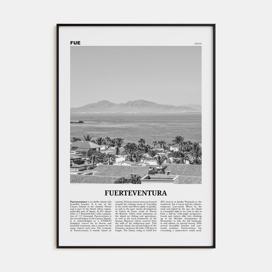 Fuerteventura Poster None / 8x12 in Nbourhood Travel B&W Poster