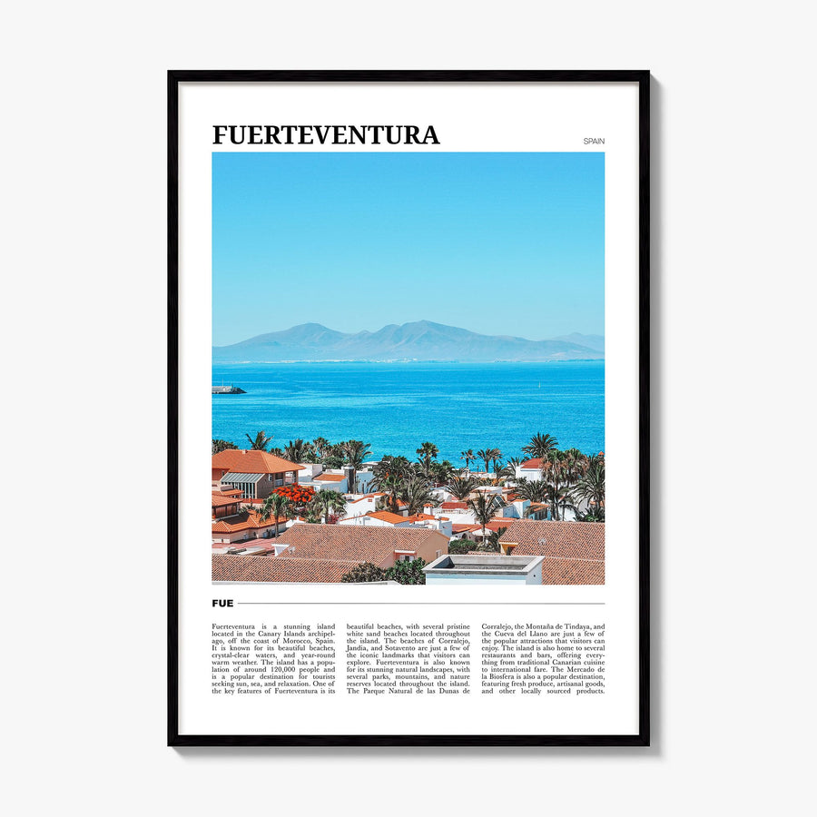 Fuerteventura Travel Poster, framed poster mockup