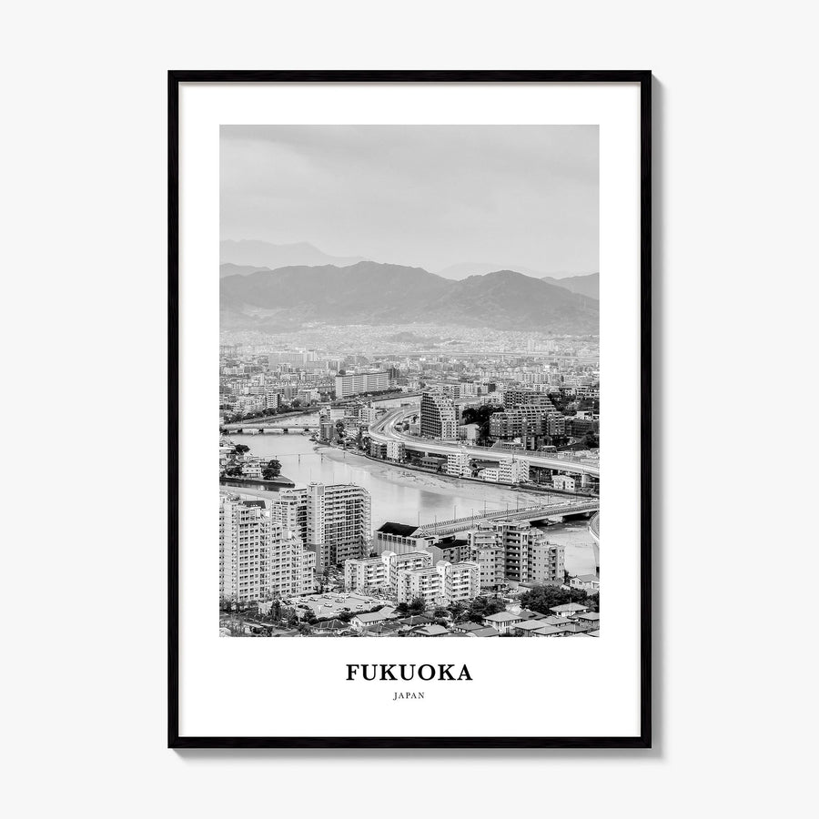 Fukuoka Classic Poster, framed poster mockup