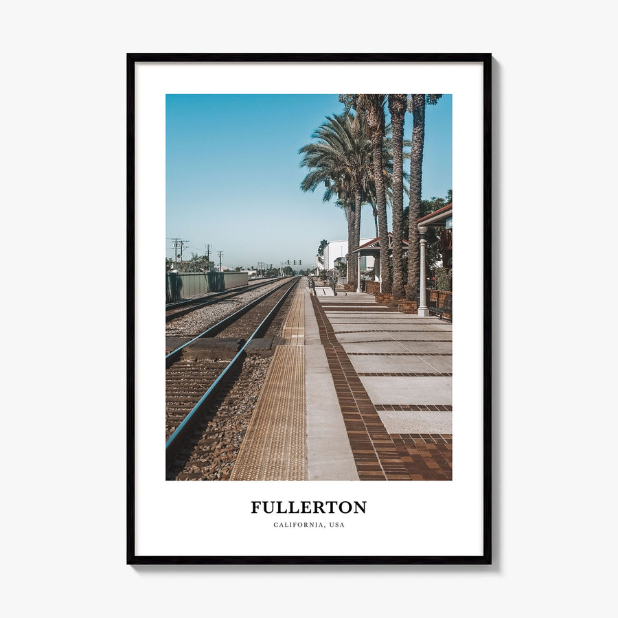 Fullerton Classic Poster, framed poster mockup