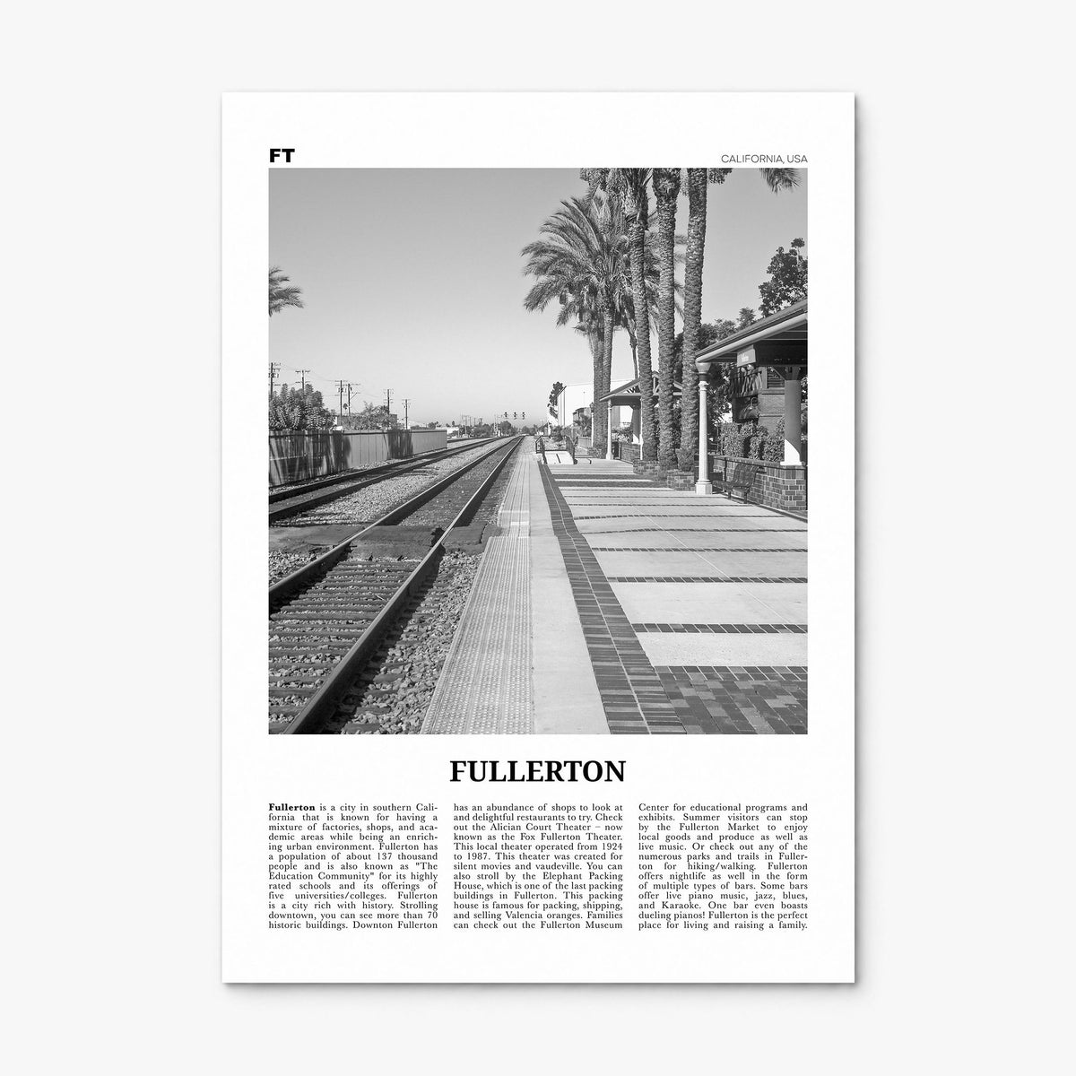 Fullerton Newspaper Poster, print only (unframed)