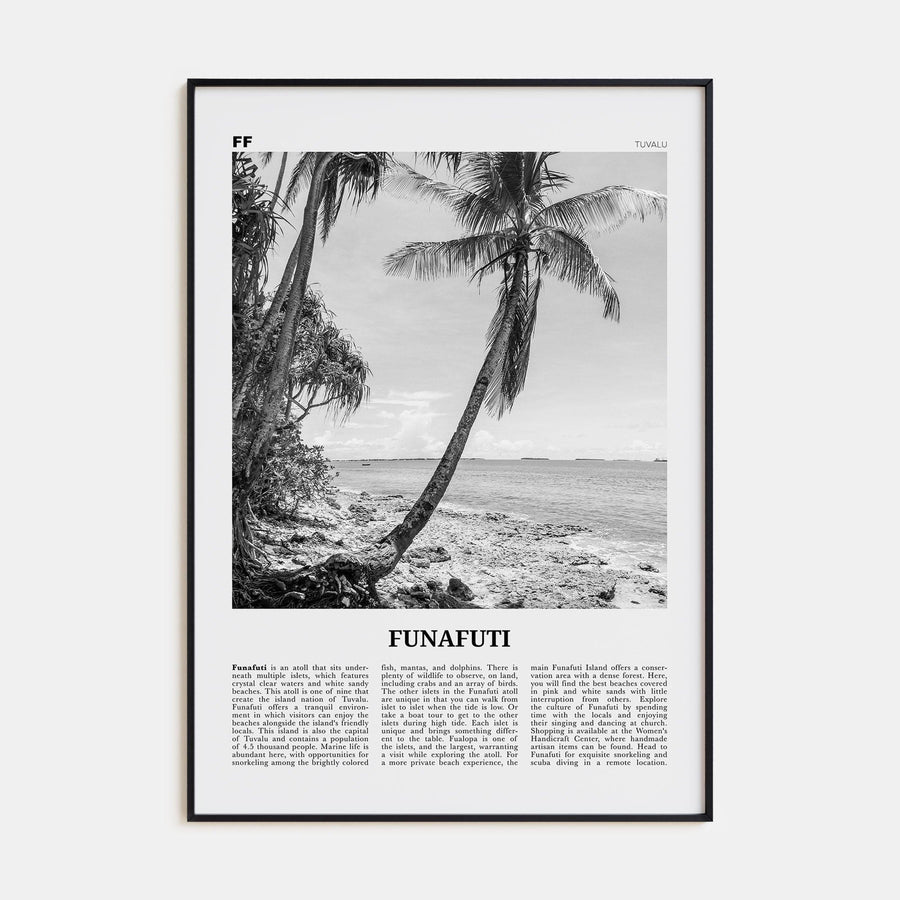 Funafuti Poster None / 8x12 in Nbourhood Travel B&W Poster