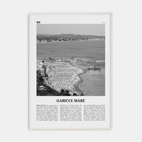 Gabicce Mare Poster White Wood / 8x12 in Nbourhood Travel B&W Poster