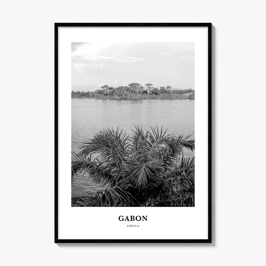 Gabon Classic Poster, framed poster mockup