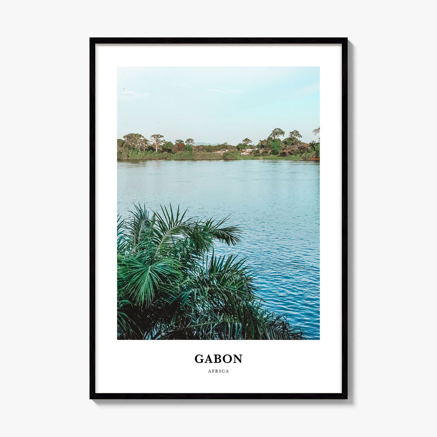 Gabon Classic Poster, framed poster mockup