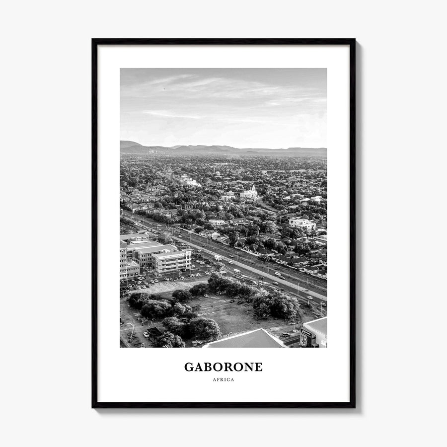 Gaborone Classic Poster, framed poster mockup