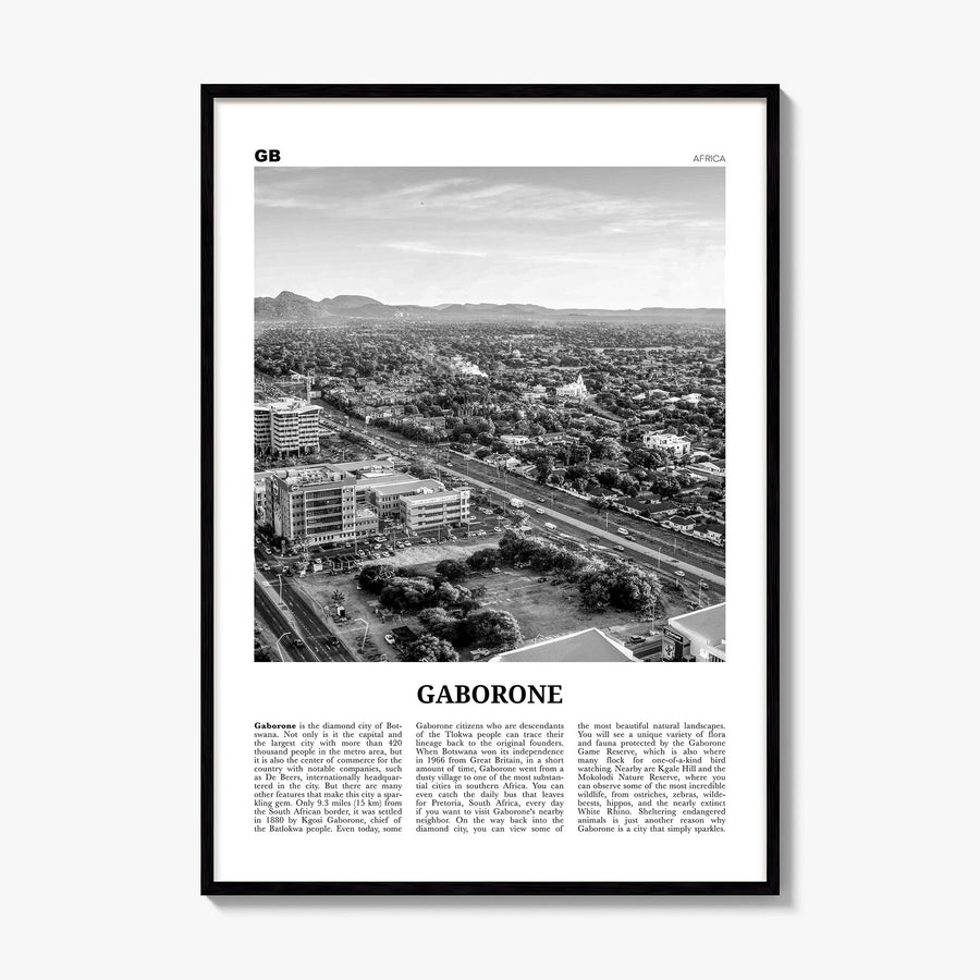 Gaborone Newspaper Poster, framed poster mockup