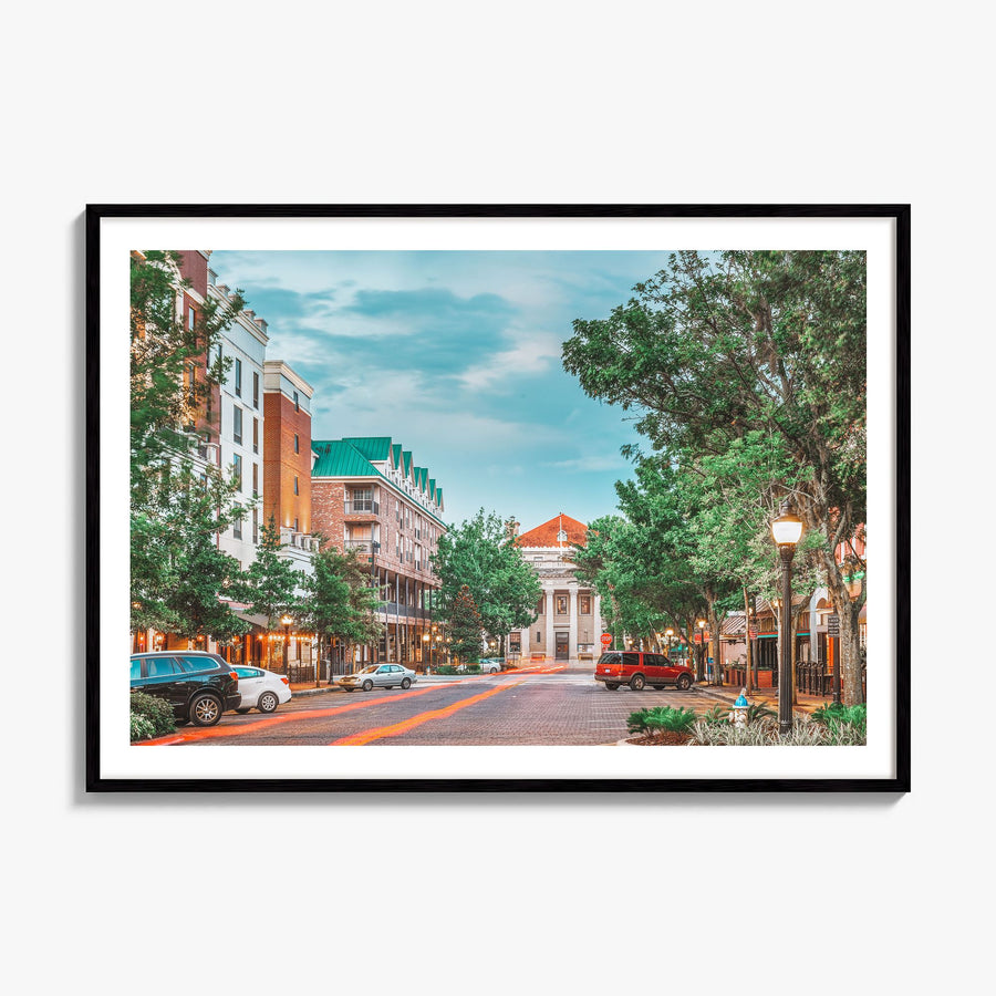 Gainesville Photo Poster, framed poster mockup, white border
