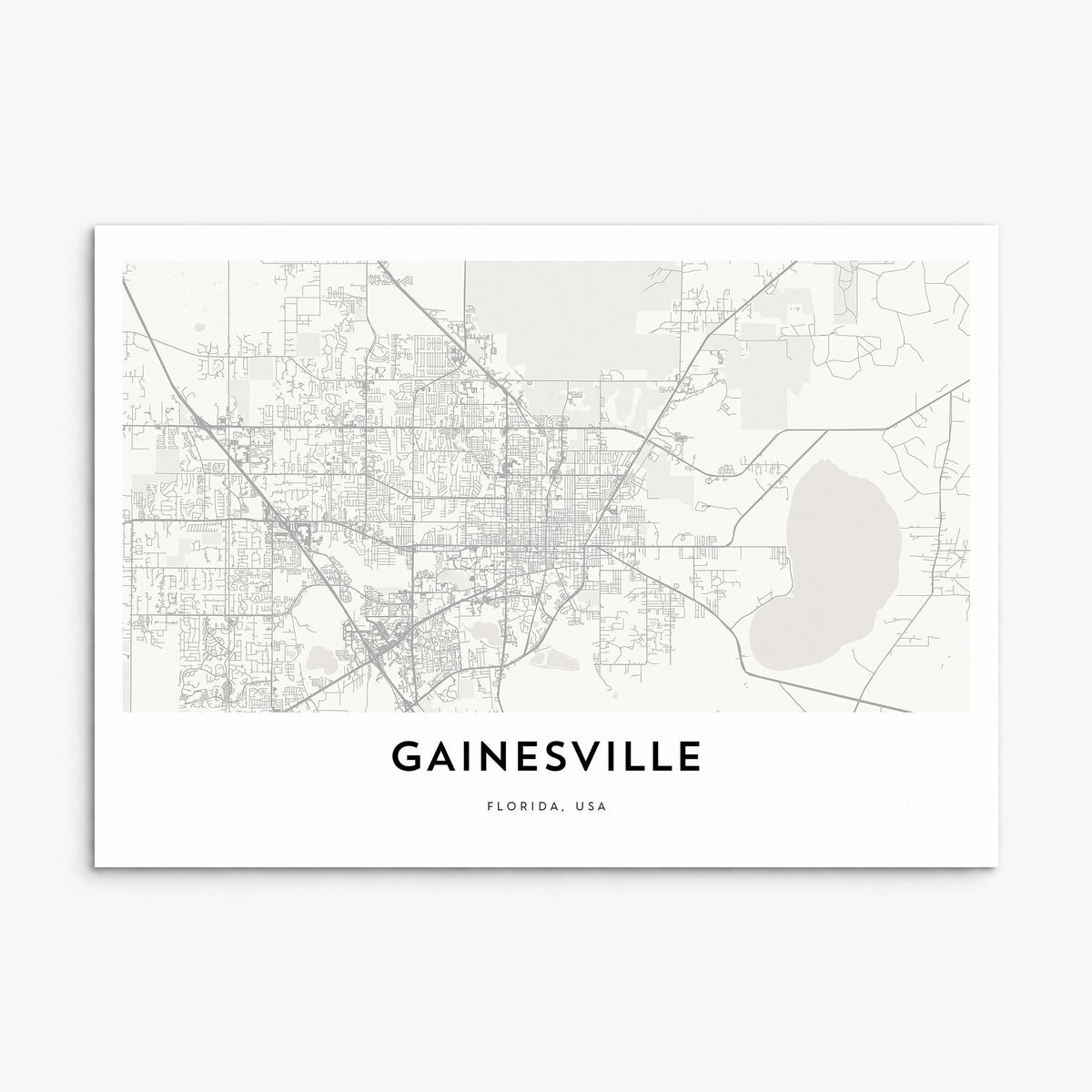 Gainesville Map Poster, print only (unframed)