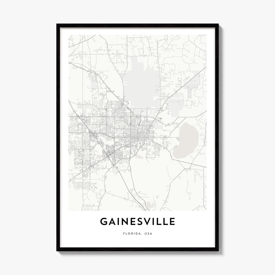 Gainesville Map Poster, framed poster mockup