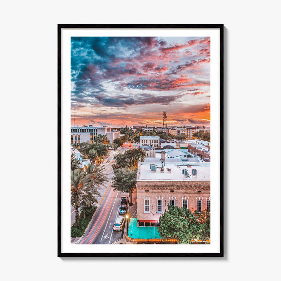 Gainesville Photo No 1 Poster, framed poster mockup, white border