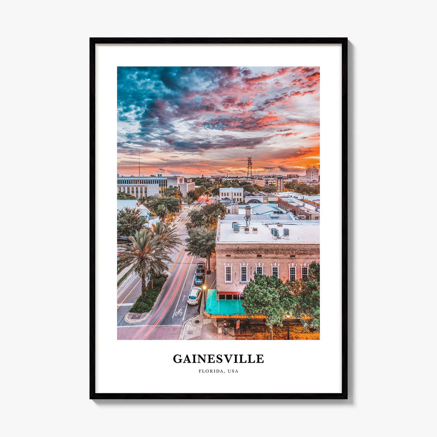Gainesville Classic Poster, framed poster mockup