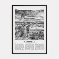 Gainesville Poster None / 8x12 in Nbourhood Travel B&W Poster