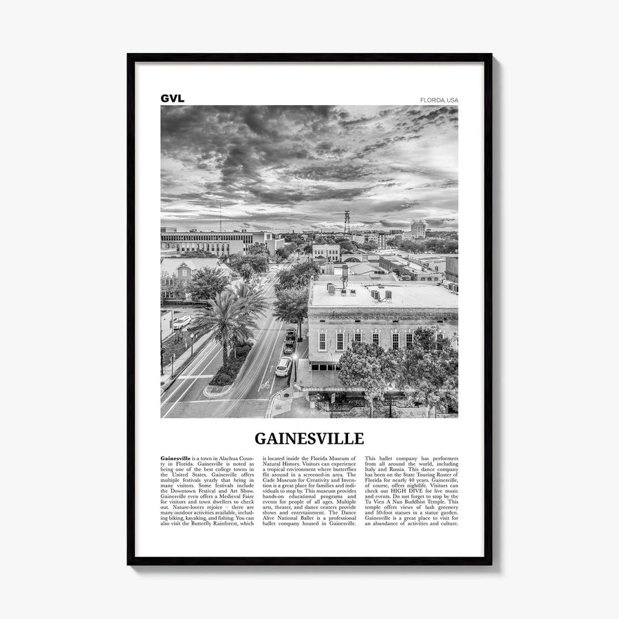 Gainesville Newspaper Poster, framed poster mockup