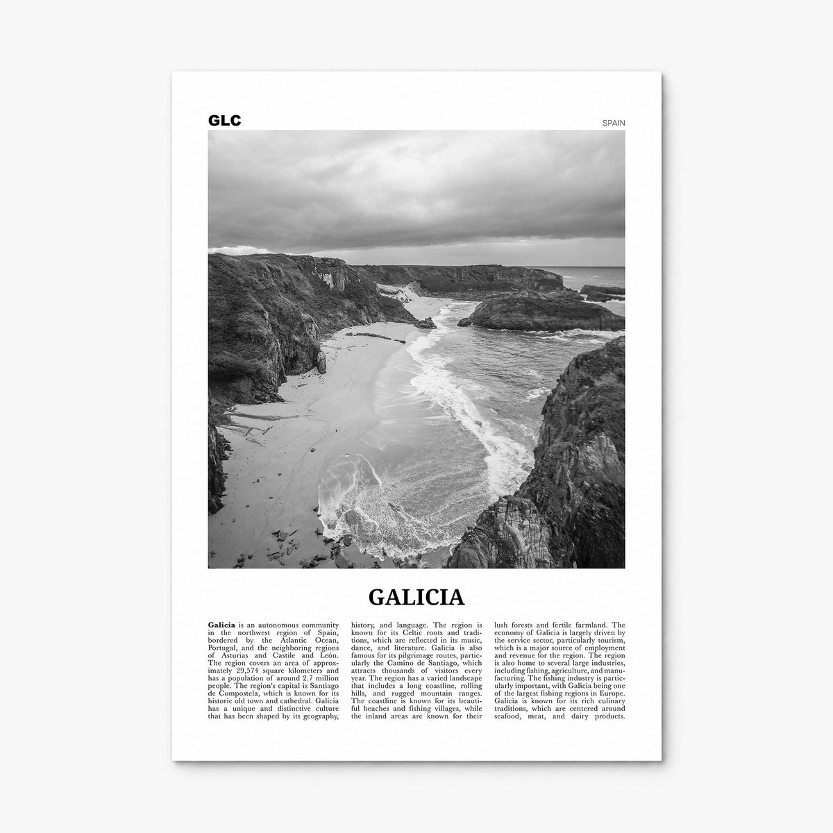 Galicia Newspaper Poster, print only (unframed)