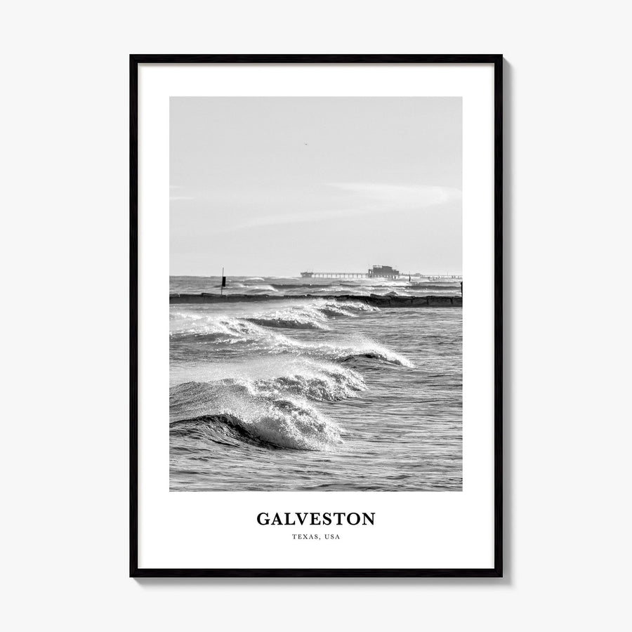 Galveston Classic Poster, framed poster mockup