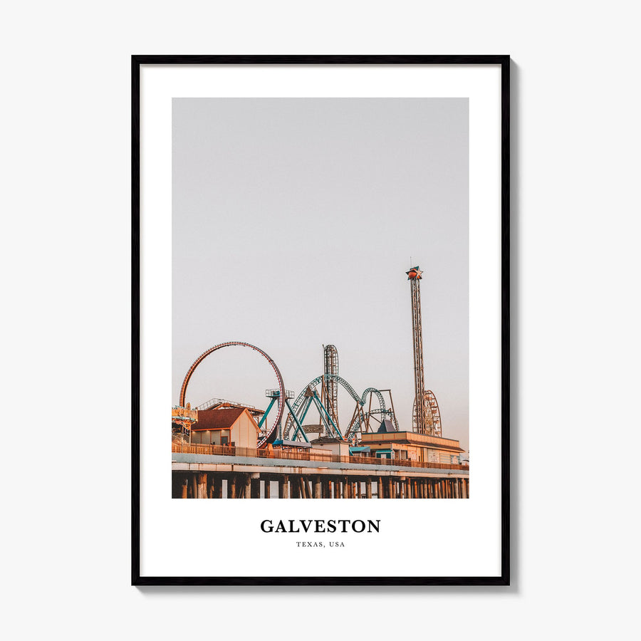 Galveston Classic Poster, framed poster mockup