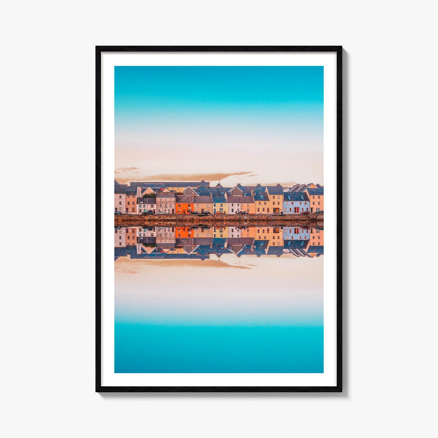 Galway colorful photo poster of Ireland – vertical wall art, unframed print shown in interior mockup