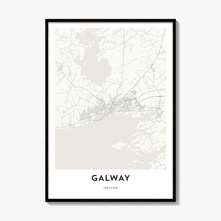 Galway Map Poster, framed poster mockup