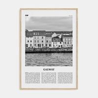 Galway Poster Natural Wood / 8x12 in Nbourhood Travel B&W Poster