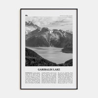 Garibaldi Lake Poster None / 8x12 in Nbourhood Travel B&W Poster