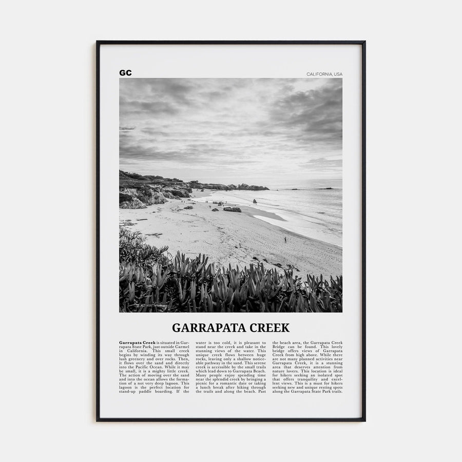 Garrapata Creek Poster None / 8x12 in Nbourhood Travel B&W Poster