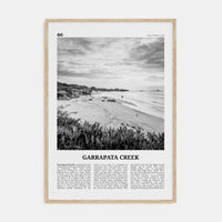 Garrapata Creek Poster Natural Wood / 8x12 in Nbourhood Travel B&W Poster