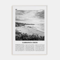 Garrapata Creek Poster White Wood / 8x12 in Nbourhood Travel B&W Poster