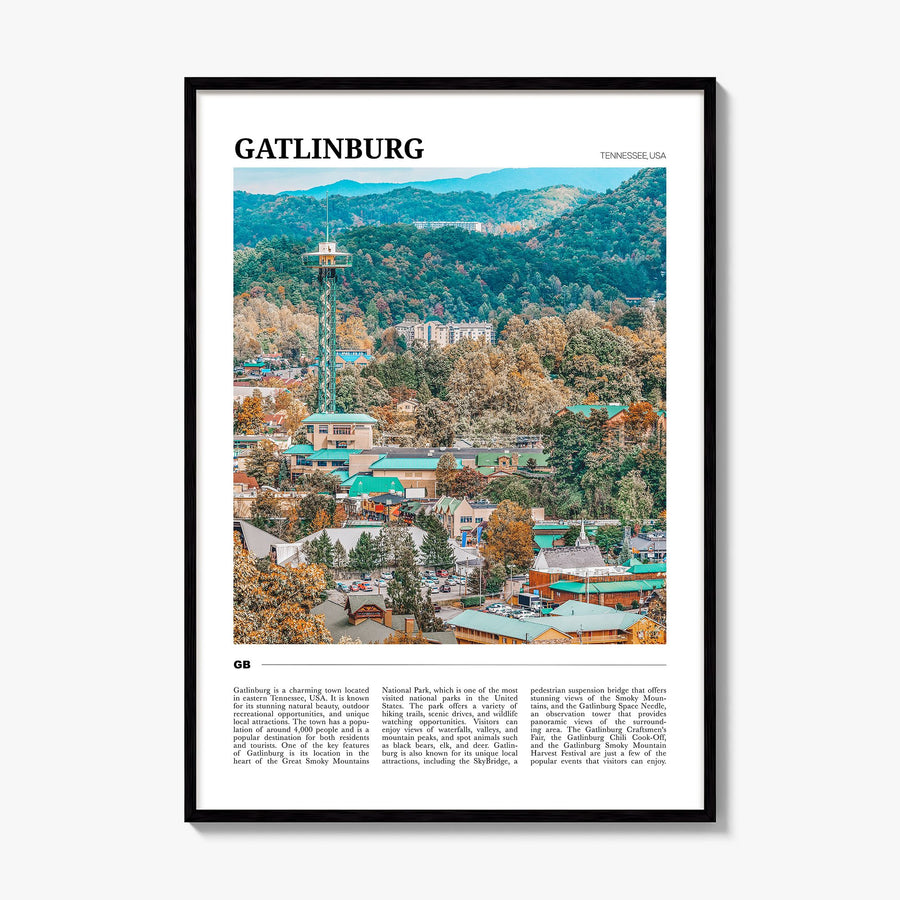 Gatlinburg Travel Poster, framed poster mockup